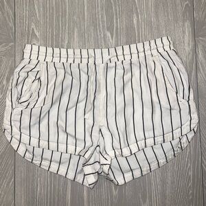 Billabong Women's Striped White Shorts